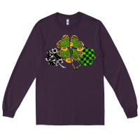 Plum st patricks day shamrock gold Long Sleeve Tee - RanaPortraitStore