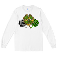 White st patricks day shamrock gold Long Sleeve Tee - RanaPortraitStore
