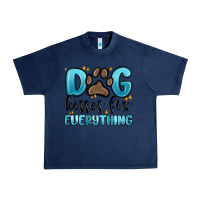 Navy dog kisses fix everything Urban Heavy Tee - MaliasSmallBusiness