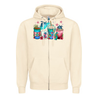 Sandshell turtle coffee cups Zipper Hoodie - Zillion Design Studio