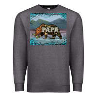 Charcoal Heather papa bear tumbler Premium Sweatshirt - Artiststas