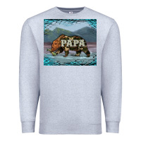 Heather Grey papa bear tumbler Premium Sweatshirt - Artiststas