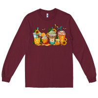 Burgundy bumble bee coffee cups Long Sleeve Tee - AdoDesignShop
