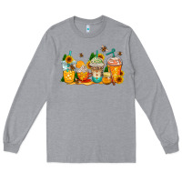 Heather Grey bumble bee coffee cups Long Sleeve Tee - AdoDesignShop