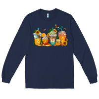 Navy bumble bee coffee cups Long Sleeve Tee - AdoDesignShop