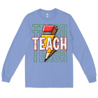 Colony Blue teach Long Sleeve Tee - texasbilliewilder