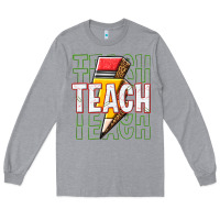Heather Grey teach Long Sleeve Tee - texasbilliewilder