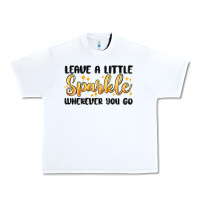 White leave a little sparkle wherever you go Urban Heavy Tee - MaliasSmallBusiness