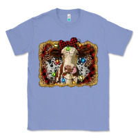 Colony Blue heifer cow christmas western background Classic Tee - RanaPortraitStore