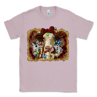 Lilac heifer cow christmas western background Classic Tee - RanaPortraitStore