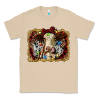 Mushroom heifer cow christmas western background Classic Tee - RanaPortraitStore