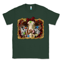 Sports Green heifer cow christmas western background Classic Tee - RanaPortraitStore