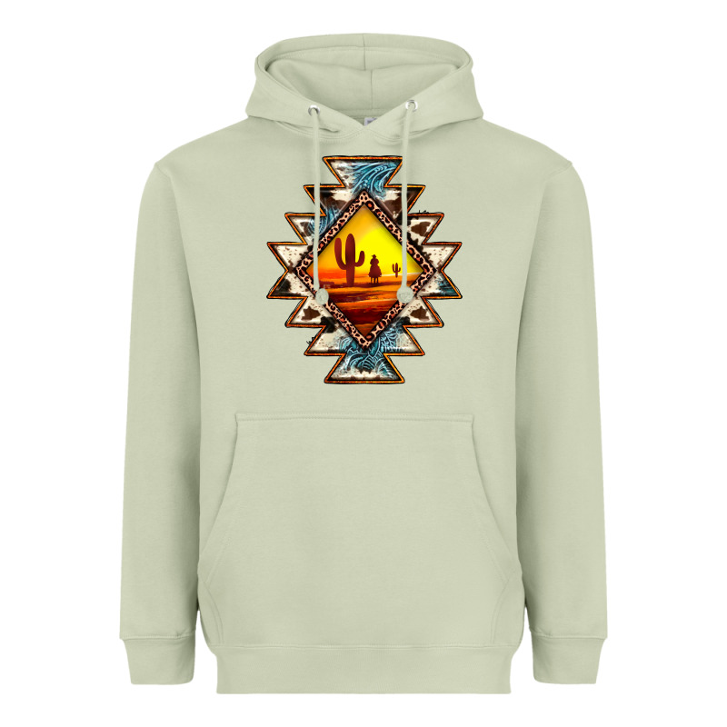 Cowhide Leopard Sunset Aztec Heavyweight Hoodie by JahusDesignShop | Teevron
