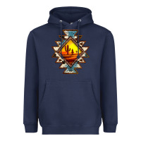 Navy cowhide leopard sunset aztec Heavyweight Hoodie - JahusDesignShop