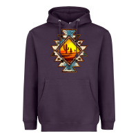Plum cowhide leopard sunset aztec Heavyweight Hoodie - JahusDesignShop