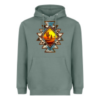 Sage cowhide leopard sunset aztec Heavyweight Hoodie - JahusDesignShop