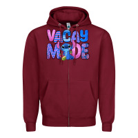 Burgundy vacay mode stitch Zipper Hoodie - Zillion Design Studio