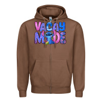 Chestnut vacay mode stitch Zipper Hoodie - Zillion Design Studio