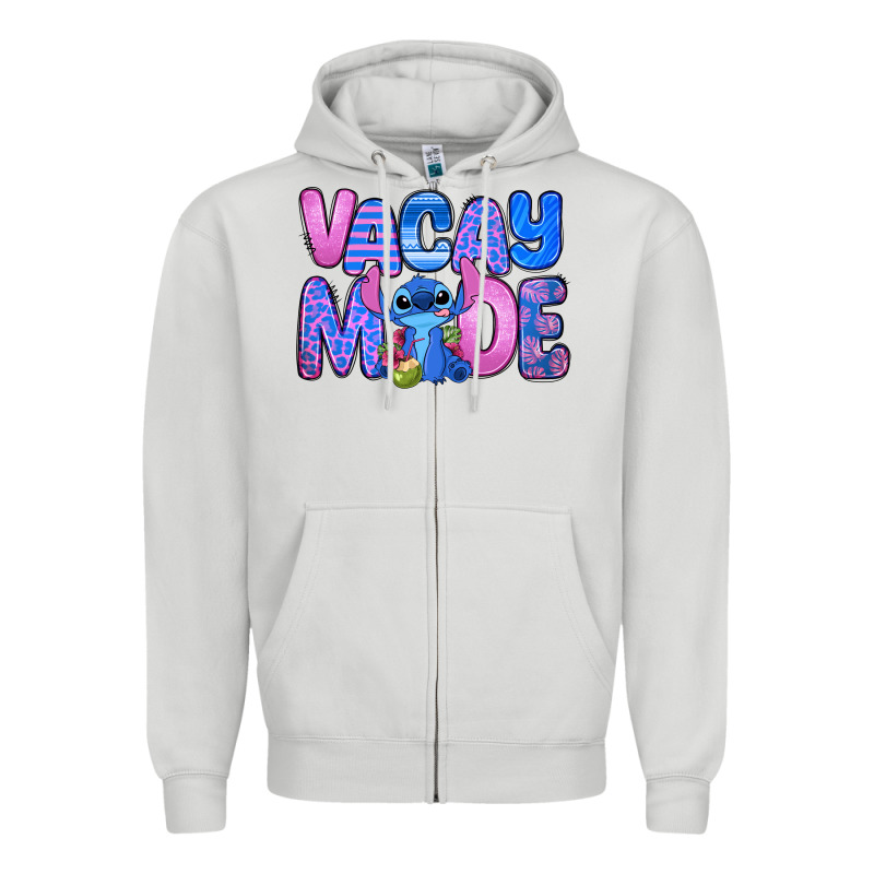 Vacay Mode Stitch Zipper Hoodie by Zillion Design Studio | Teevron