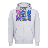 Heather Grey vacay mode stitch Zipper Hoodie - Zillion Design Studio