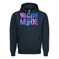 Navy vacay mode stitch Zipper Hoodie - Zillion Design Studio