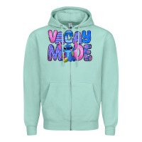 Seafoam vacay mode stitch Zipper Hoodie - Zillion Design Studio