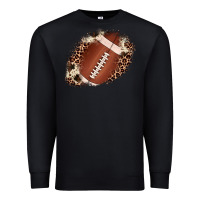 Black football cowhide leopard patch Premium Sweatshirt - JahusDesignShop