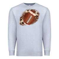 Heather Grey football cowhide leopard patch Premium Sweatshirt - JahusDesignShop