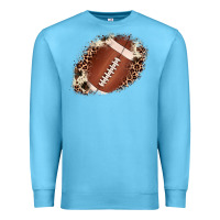 Ocean Blue football cowhide leopard patch Premium Sweatshirt - JahusDesignShop