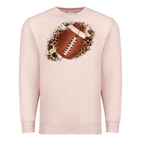 Pale Pink football cowhide leopard patch Premium Sweatshirt - JahusDesignShop