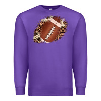 Purple football cowhide leopard patch Premium Sweatshirt - JahusDesignShop