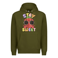 Army Green stay sweet Premium Hoodie - MaliasSmallBusiness
