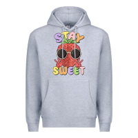 Heather Grey stay sweet Premium Hoodie - MaliasSmallBusiness