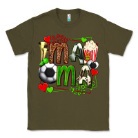 Army Green mama soccer with popcorn Classic Tee - texasbilliewilder