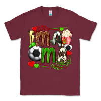 Burgundy mama soccer with popcorn Classic Tee - texasbilliewilder
