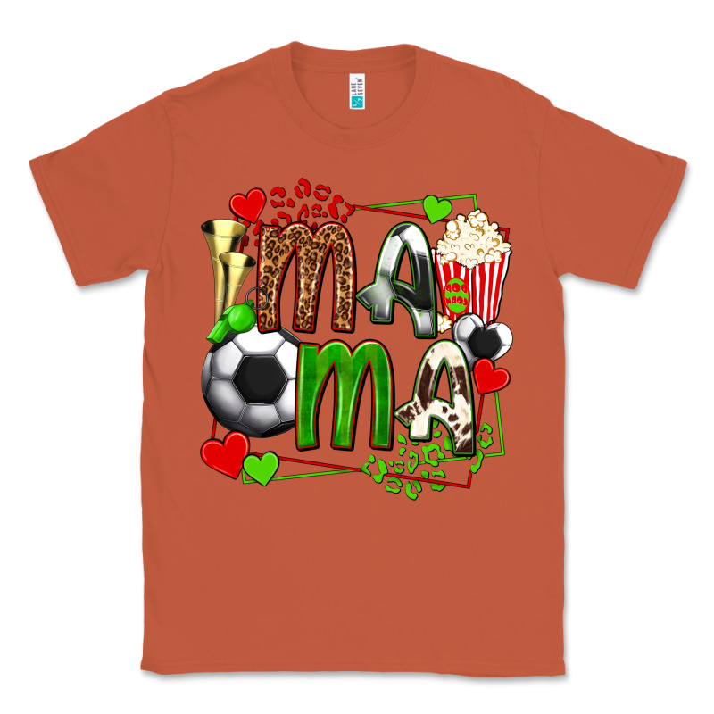 Mama Soccer With Popcorn Classic Tee by texasbilliewilder | Teevron