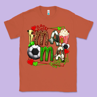 Mama Soccer With Popcorn Classic Tee Designed By Texasbilliewilder