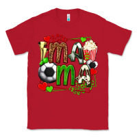 Red mama soccer with popcorn Classic Tee - texasbilliewilder