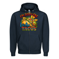Navy im just here for the tacos Zipper Hoodie - CTS Tumbler Store