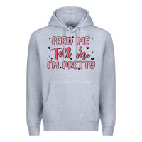 Heather Grey feed me and tell me im pretty Premium Hoodie - MaliasSmallBusiness
