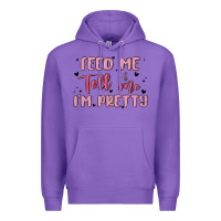 Purple feed me and tell me im pretty Premium Hoodie - MaliasSmallBusiness