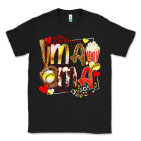 Black mama softball baseball with popcorn Classic Tee - texasbilliewilder