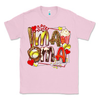 Bubblegum Pink mama softball baseball with popcorn Classic Tee - texasbilliewilder