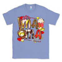 Colony Blue mama softball baseball with popcorn Classic Tee - texasbilliewilder
