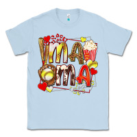 Dusty Blue mama softball baseball with popcorn Classic Tee - texasbilliewilder