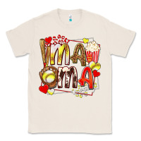 Mama Softball Baseball With Popcorn Classic Tee | Teevron