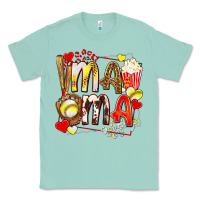 Seafoam mama softball baseball with popcorn Classic Tee - texasbilliewilder