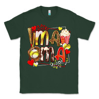 Sports Green mama softball baseball with popcorn Classic Tee - texasbilliewilder