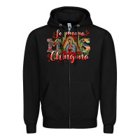 Black la mama mos chingona Zipper Hoodie - CTS Tumbler Store