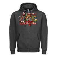 Charcoal Heather la mama mos chingona Zipper Hoodie - CTS Tumbler Store
